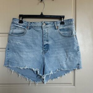 Free People We The Free Light Blue Jean Shorts